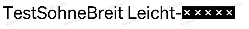 TestSohneBreit Leicht字体转换